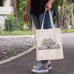 minimalist book tote